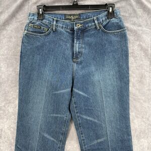 Baby Phat Jeans Womens 13 Med Blue Wash Embroidered Y2K 00s Hip Hop